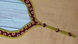 ক্রিয়েটিভ পাইপিন গলার ডিজাইন কাটিং ও সেলাই Creative Piping Neck Design Making Easy Way