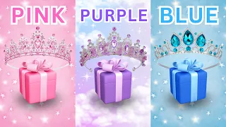 Choose Your Gift - 3 Gift Box Challenge 🎁💝💙💛 Pink - Purple - Blue - Mystery Gift Show