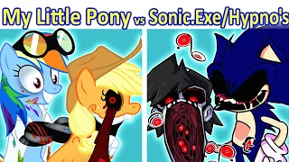 FNF Pibby My Little Pony Vs Sonic.Exe and Hypno's Lullaby V2 | Darkness is Magic Mlp x Monochrome V2