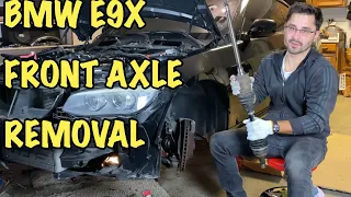 How to Remove BMW Front Axle - CV Axle on BMW E90/E92 xDrive