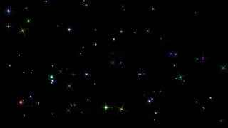 Colorful Stars for Relaxation - background effect - black screen