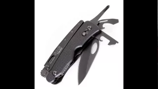 SOG PD02N-CP Powerduo Multi-Tool Straight Blade 11-Tools Black Oxide Finish