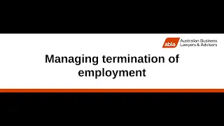 Managing Termination of Employment