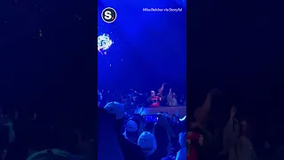 Travis Kelce Signals to Taylor Swift During You Belong With Me Remix at Chiefs Afterparty