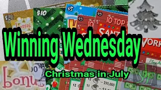 Winning Wednesday Christmas in July Style. Pa Lottery Scratch Tickets