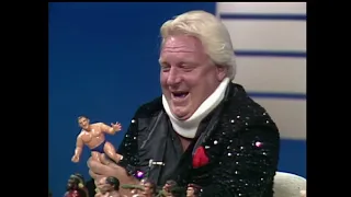 BOBBY MAKES FUN OF BRUNO AGAIN, WWF ACTION FIGURES SHOWN (PTW 06.22.87) OTD