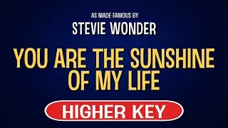 Stevie Wonder - You Are The Sunshine Of My Life | Karaoke Higher Key
