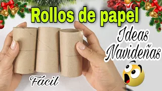 2 Ideas Navideñas con ROLLOS DE PAPEL Higiénico Super fáciles| Tubos de Cartón| Navidad 2022