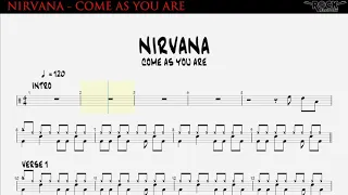 NIRVANA - Come as you are [DRUM SCORE]