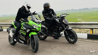 Ninja 400 VS Duke 390 | Drag Race | Comparison Test | Which is Faster ?? Finally Pata chal Hi gaya!!