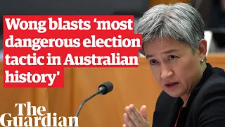 Penny Wong says Scott Morrison 'plays politics on China whenever he's in trouble'