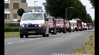 Grote optocht van Brandweer, Politie en Amerikaanse hulpdiensten voor Brandweerdag 2019 Almere