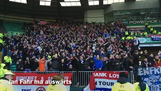 Rangers fans celebrate after the victory at Celtic Park! Celtic-Rangers 1:2 (29.12.2019)