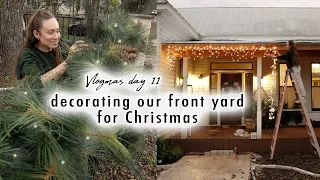 decorating our front yard for Christmas | Vlogmas Day 11