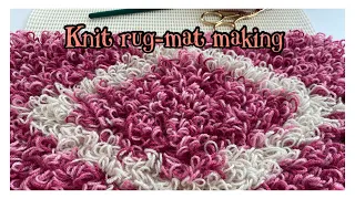 knit rug-mat making -12- örgü kilim-paspas yapımı -12- Teppich Matte stricken -12-
