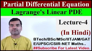 Partial Differential Equation - Solution of Lagranges Linear PDE in hindi