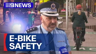 E-bike safety awareness campaign launched in Sydney | 9 News Australia
