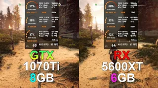 GTX 1070 Ti vs RX 5600 XT - Test in 10 Games (tested in late 2023)