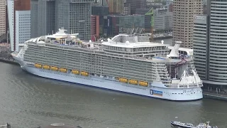 4K | Amazing HARMONY OF THE SEAS maiden call Rotterdam