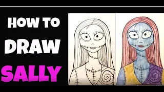 How to Draw Sally from Nightmare Before Christmas