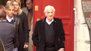 Jean Paul Belmondo aux obseques de Jean Rochefort a Paris