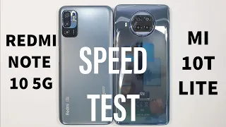 Xiaomi Redmi Note 10 5G vs Xiaomi Mi 10T Lite Speed Test