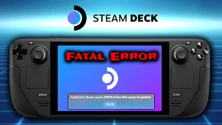 Steam Deck Tutorial - quick and easy fix for SteamOS not booting up due to insufficient disk space!