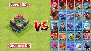 Max Geared up Archer Tower vs All Max Troops - Clash of Clans