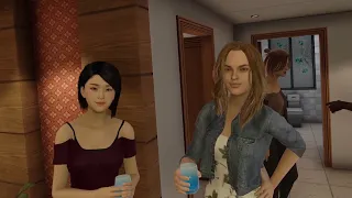 ChatGPT NPC coaches me talking to people at a party in VR