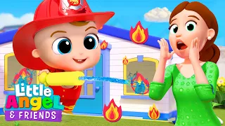 Baby John's Rescue Team! | Rescue Song | Little Angel And Friends Kid Songs