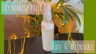 DIY MAKEUP SETTING SPRAY WITH 3 INGREDIENTS || makeup fixer at home#makeupstep#makeuptutorial #diy