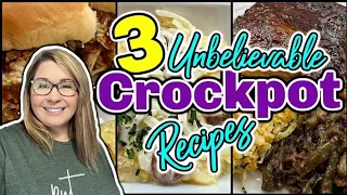 3 ⭐️UNBELIEVABLE⭐️ CROCKPOT Recipes that WILL BLOW Your MIND! | QUICK & EASY Weeknight Meals