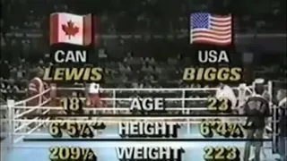 Tyrell Biggs (USA) vs. Lennox Lewis (CAN) Los Angeles 1984 Olympic QF’s (91+kg)