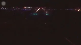 Cessna 152 night landing cockpit view360P1