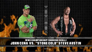 Stone Cold Steve Austin VS John Cena No Holds Barred Smoking Skull Championship Match!