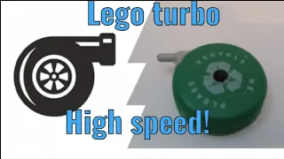 Working lego turbo extremely fast pneumatic turbine (custom made)