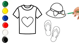 How to Draw a Shirt, Hat and Sandals For Children