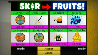 Trading Every Gamepass To Best Fruits in Blox Fruits!