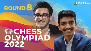 Fabiano Caruana 🇺🇸 vs Gukesh D. 🇮🇳 | Round 8 | 0-1