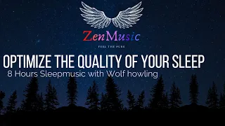 8 Hours Sleepmusic with Wolf howling | Goodnight |