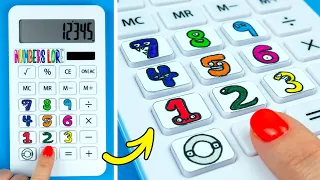 How to draw Number Lore 1-10 in Real Life 🔢 Customizing calculator number key | DIY