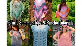 Easy Crochet Summer Top | Easy Crochet Spring Summer Poncho | 6 in 1 Bag O Day Crochet Tutorial