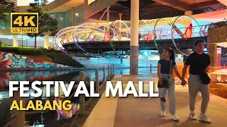 Massive Alabang Mall with Indoor Roller Coaster! | Festival Mall Tour | 4K | Muntinlupa City