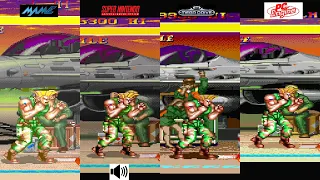Street fighter 2 Arcade VS Snes VS Megadrive VS PC Engine Guile Sprite Comparison Console VS Console