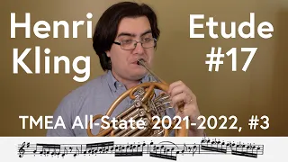 (TMEA All-State 2021-2022 #3) Henri Kling, Etude #17 from "40 Characteristic Etudes"