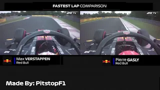 Max Verstappen vs Pierre Gasly   Hungarian GP Qualifying