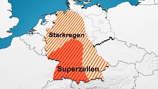 Gewitter, Hagel und Starkregen: Wo sich sogar Superzellen bilden können