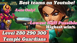 Level 280 290 300 Temple Guardians Best Video For This Event! Lara Croft Event - Hero Wars