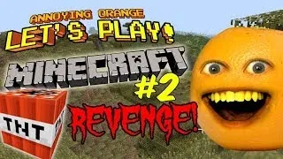 Annoying Orange Let's Play Minecraft #2: TNT Revenge!!!