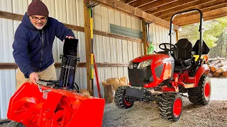 How I remove my Kubota BX Snowblower and Install Loader | Condensed Version